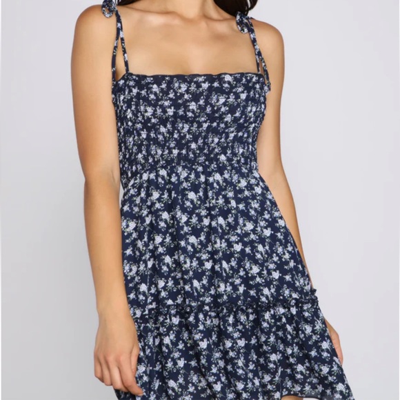 Kiwi Punch Dresses & Skirts - Floral Sleeveless Mini Dress